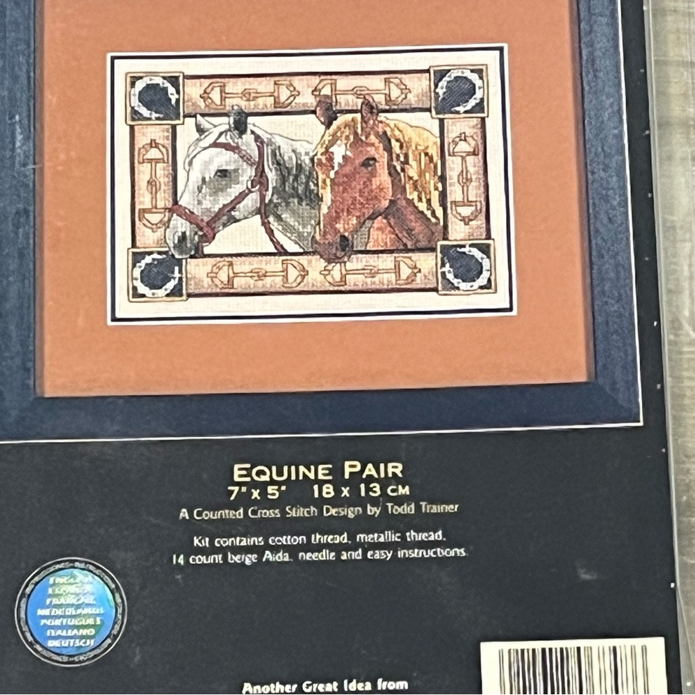 NWT Dimensions The Gold Collection Petites Equine Pair Counted Cross Stitch Kit - Picture 7 of 11
